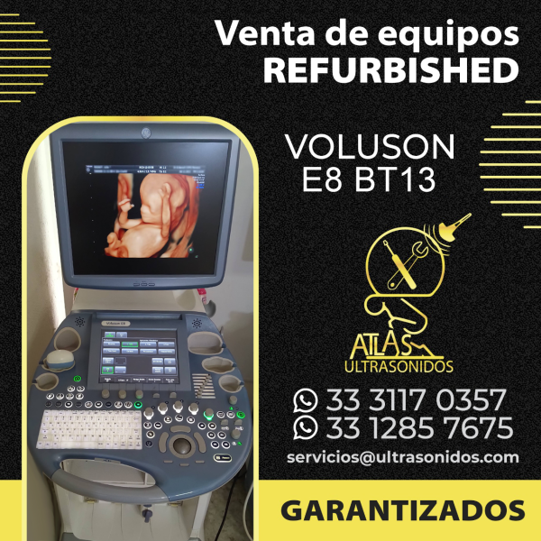Voluson E8 bt13 refurbished full options