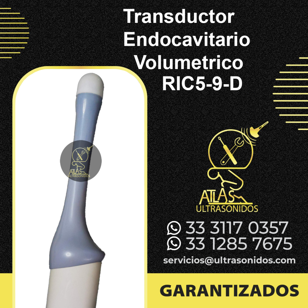 Transductor Endocavitario Volumétrico RIC5-9-D Atlas Ultrasonidos Voluson E6, E8, E10